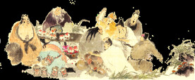 酿酒图 白酒元素 古代喝酒