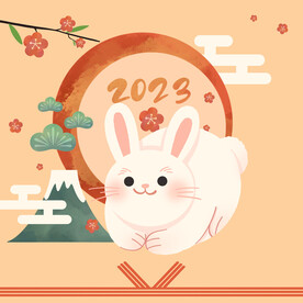 可爱新年兔子