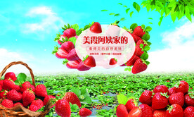 草莓采摘广告牌