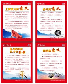 中国电信文化展板