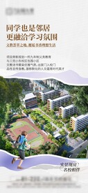 地产学区房教育海报