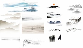 山水素材