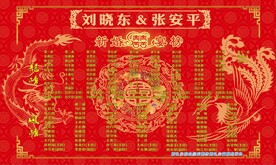 红色龙凤呈祥喜榜