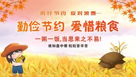 爱惜粮食展板
