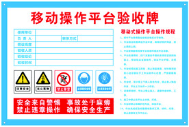 移动操作平台验收牌