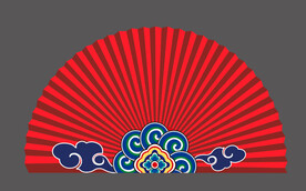 国潮风扇子