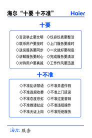海尔十要十不准