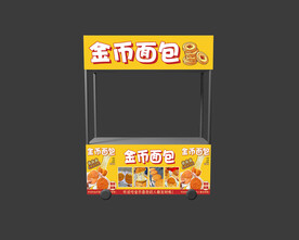 拉丝金币面包设计图片