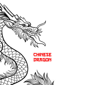 龙线稿图案