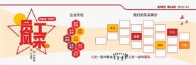 红色员工风采展示照片文化墙