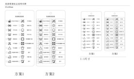 洗涤熨烫标志说明吊牌