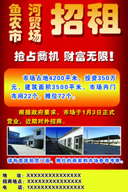 农贸市场招租海报