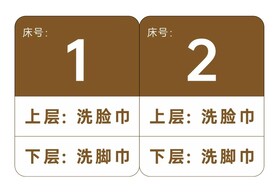病房标识 洗脸贴 洗脚贴