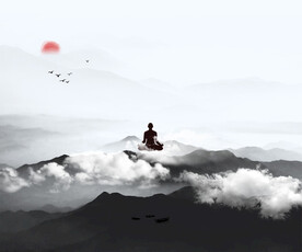 中国风水墨元素背景