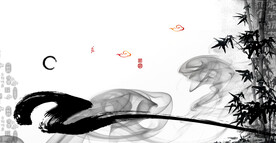 水墨古风背景图