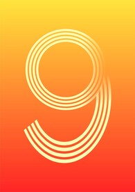 矢量线条数字9