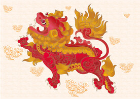 传统麒麟图纹