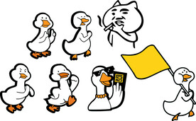 卡通鸭子