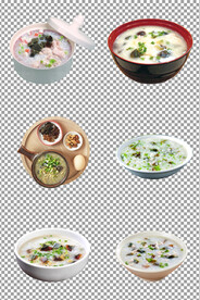 皮蛋瘦肉粥美食素材