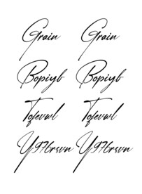 手写字体