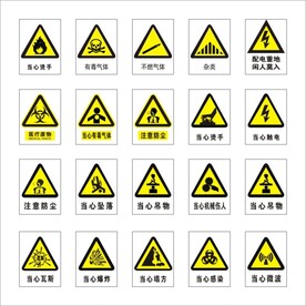 各种警示标
