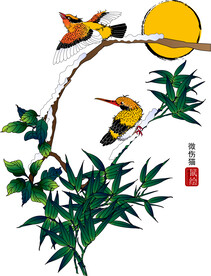 中式花鸟