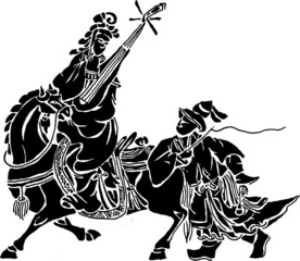 拓印古典人物图
