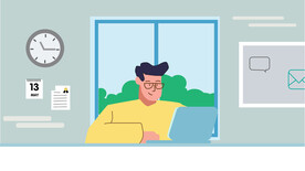 卡通场景办公室