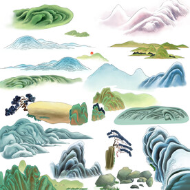 国风山峦