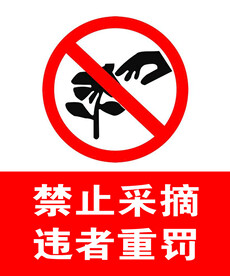 禁止采摘