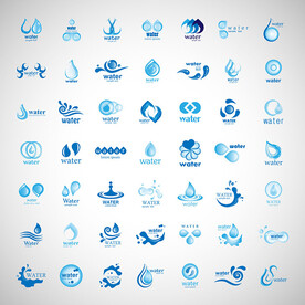 水图形  水标识  水LOGo