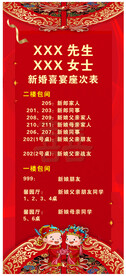 喜宴婚宴百日宴座次表