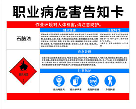 职业危害告知卡