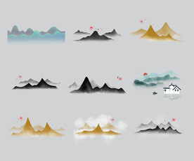 水墨山 