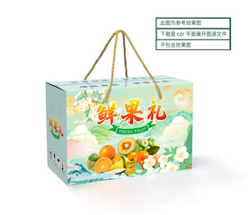 水果包装 平面展开图