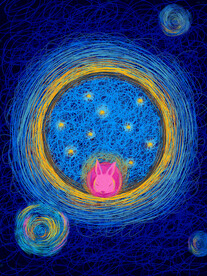 梦幻风景插画         