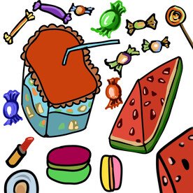 饮料插画原创设计