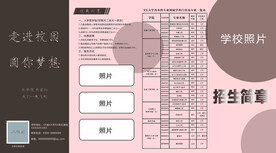 大学招生简章四折页