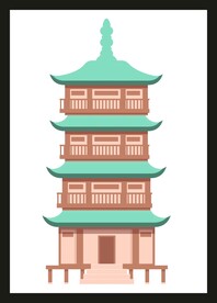 手绘古典建筑