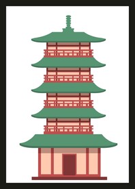 手绘古典建筑