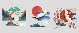 鹤元素图片