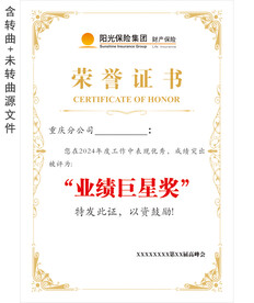 荣誉证书内页样式