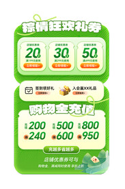 端午节详情页优惠券购物金模板