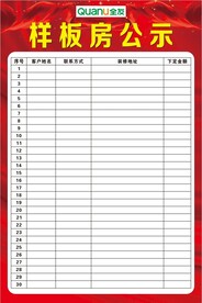 公示牌
