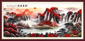 鸿运当头装饰画无框画
