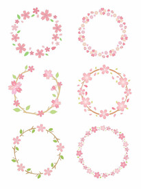 樱花花环边框