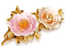 立体金属花玄关屏风电视背景墙壁