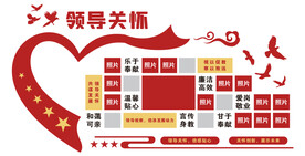 领导关怀照片文化墙