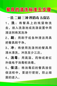餐具的清洗标准五步骤