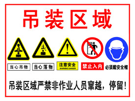 吊装区域标牌